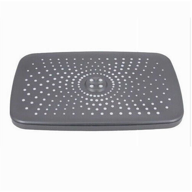 foto del prodotto trade shop traesio cleafe soffione doccia rettangolare ugelli fori bagno miscelatore grigio 28.5x19cm 87129 