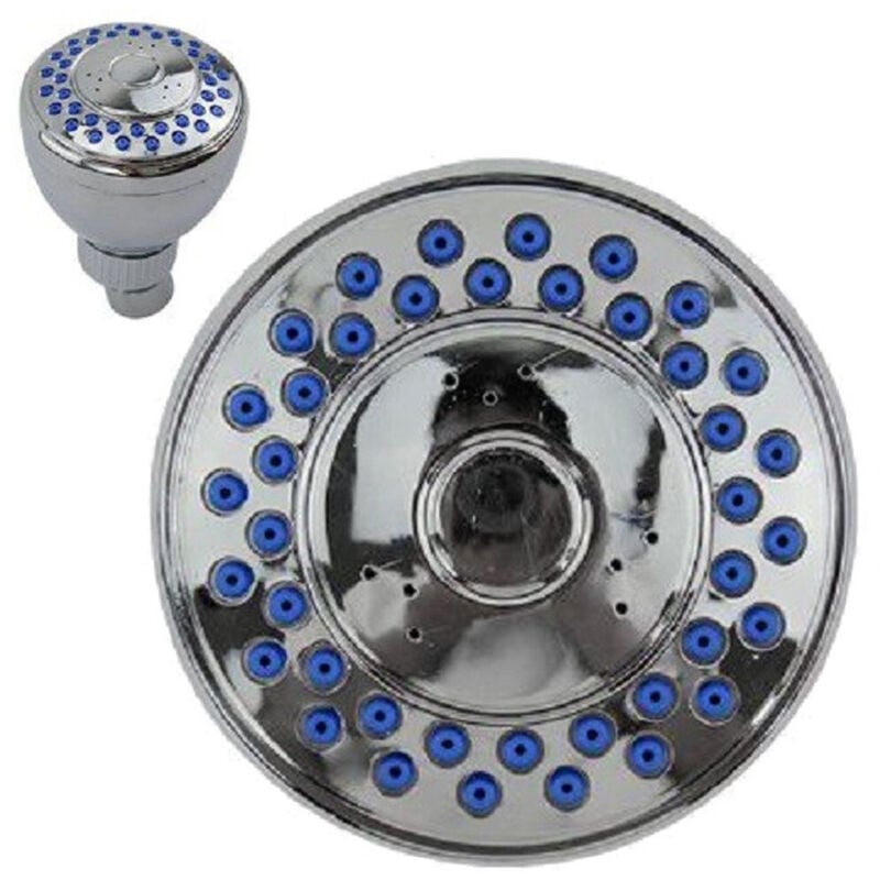 foto del prodotto trade shop traesio cleafe soffione doccia rotondo diametro 7 cm ugelli fori bagno miscelatore 69277 