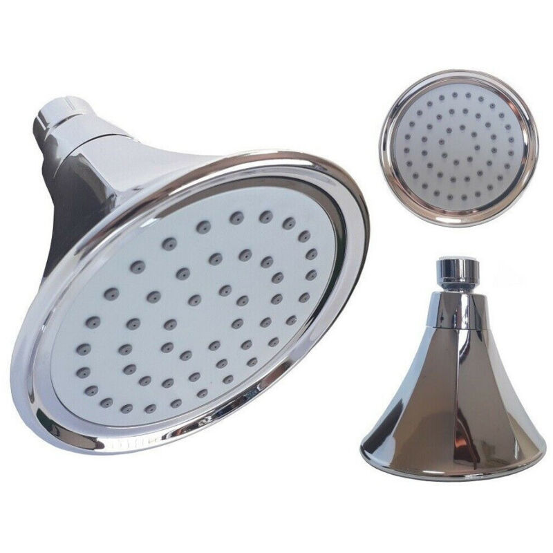 foto del prodotto trade shop traesio cleafe soffione doccia tondo orientabile pioggia bagno moderno 10 x 10 cm art. 59217 