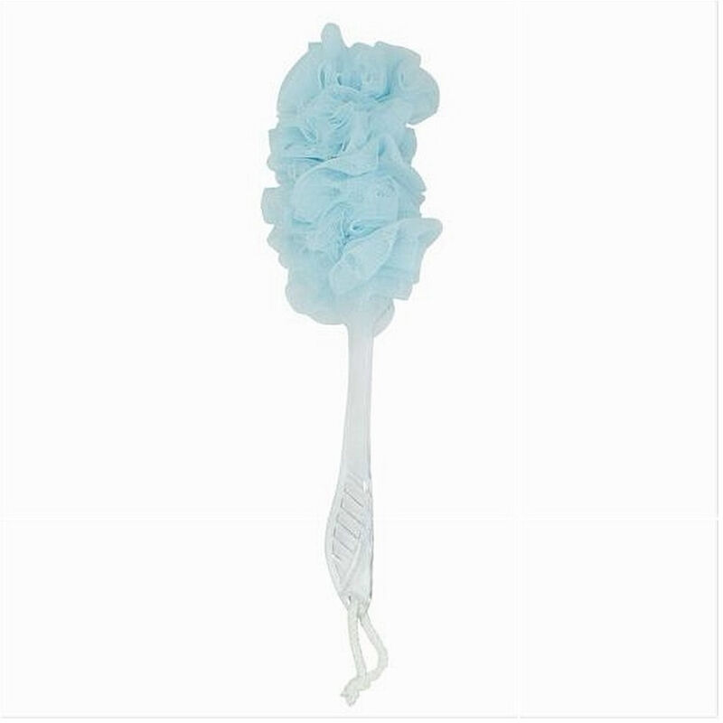 foto del prodotto trade shop traesio cleafe spazzola lavaschiena esfoliante bagno doccia spugna azzurra manico scrubber 79604 