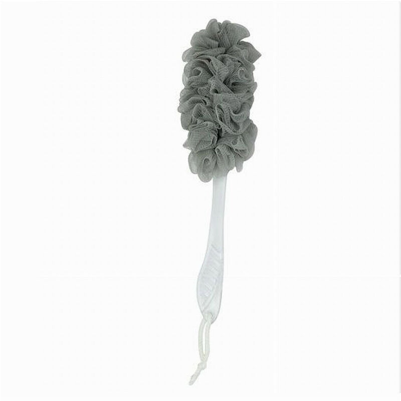 foto del prodotto trade shop traesio cleafe spazzola lavaschiena esfoliante bagno doccia spugna grigio manico scrubber 79605 