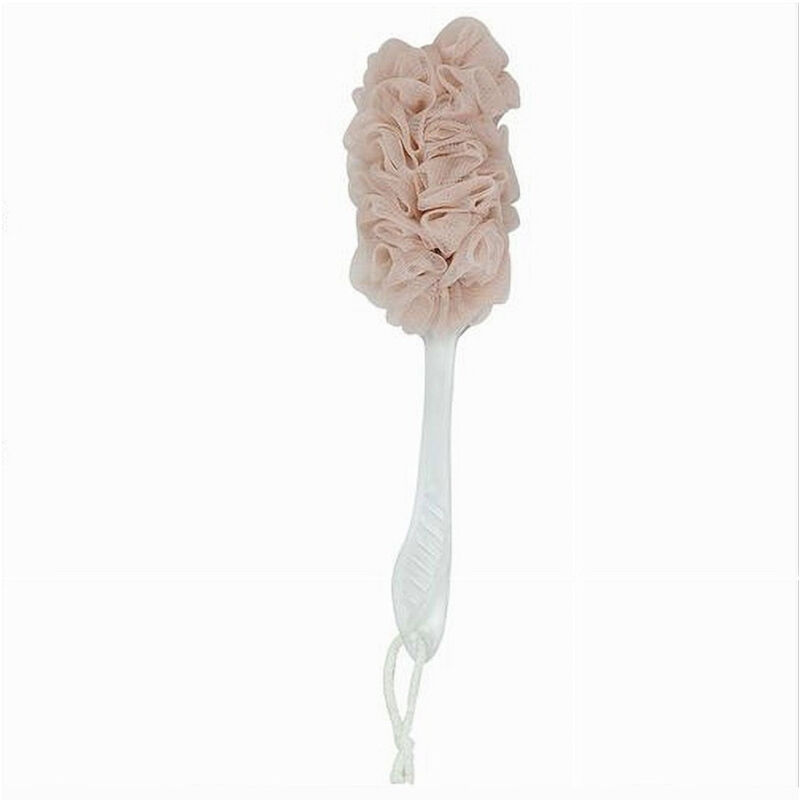 foto del prodotto trade shop traesio cleafe spazzola lavaschiena esfoliante bagno doccia spugna rosa manico scrubber 79601 