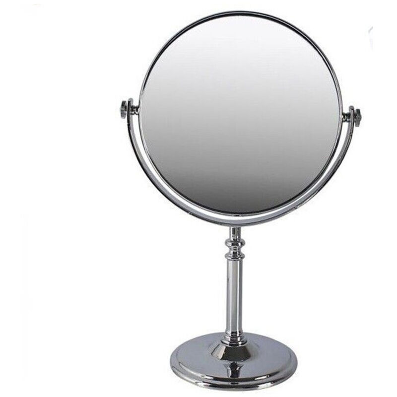 foto del prodotto trade shop traesio - cleafe - specchio da tavolo 8' girevole make up trucco accessorio bagno donna 31cm 52772 -