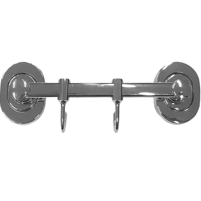 foto del prodotto trade shop traesio cleafe supporto appendino 2 ganci 69192 23x7x4cm asciugamano accappatoio muro bagno 