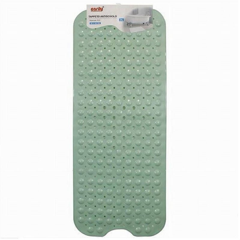 foto del prodotto trade shop traesio cleafe tappetino per vasca antiscivolo 100 x 40 cm tappeto doccia in pvc 79740 verde 