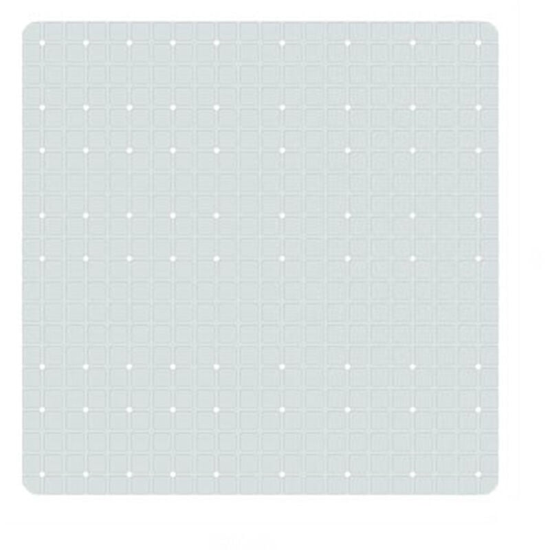foto del prodotto trade shop traesio - cleafe - tappeto bianco tappetino pvc antiscivolo per vasca bagno doccia 52 x 52 cm 79762 -