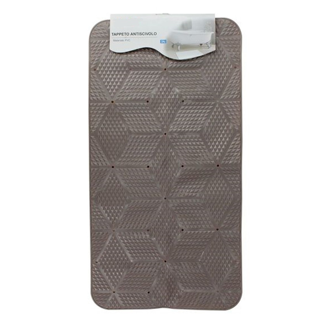 foto del prodotto trade shop traesio cleafe tappeto in pvc antiscivolo per vasca bagno doccia 70x37cm effetto geometrico 59620 