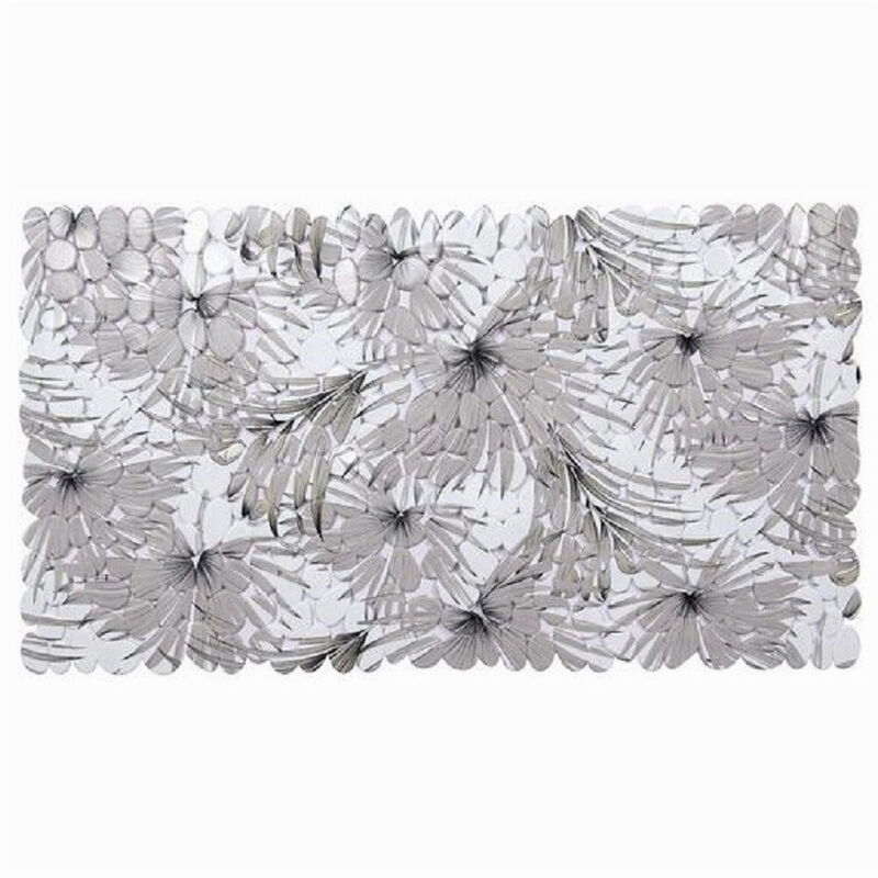 foto del prodotto trade shop traesio cleafe tappeto in pvc con stampa tropicale antiscivolo vasca bagno doccia 67x36cm 87073 