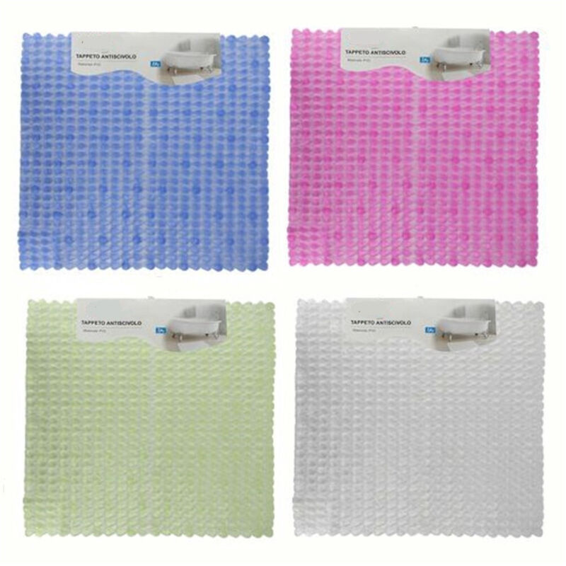 foto del prodotto trade shop traesio cleafe tappeto tappetino antiscivolo per vasca da bagno doccia colorato 51x53 cm 59640 