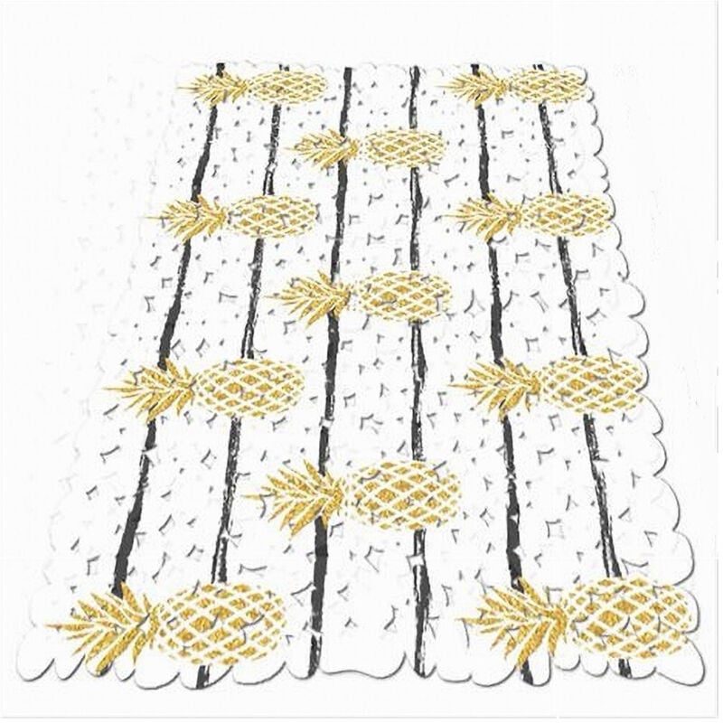 foto del prodotto trade shop traesio - cleafe - tappeto tappetino per vasca bagno doccia 28 x 69 cm antiscivolo con ananas 69921 -