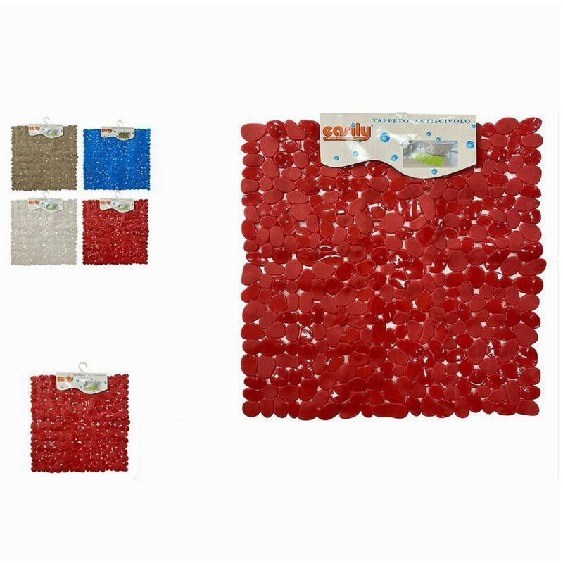 foto del prodotto trade shop traesio cleafe tappeto tappetino pvc antiscivolo per vasca bagno doccia quadrato 50x50 cm 59320 