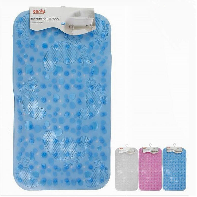 foto del prodotto trade shop traesio cleafe tappeto tappetino pvc antiscivolo vasca bagno doccia 66x37cm 59629 sassi impronte 