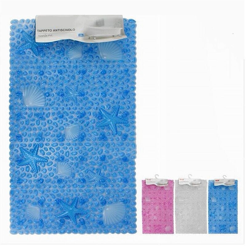 foto del prodotto trade shop traesio cleafe tappeto tappetino pvc forme marine antiscivolo vasca bagno doccia 67x36cm 59627 