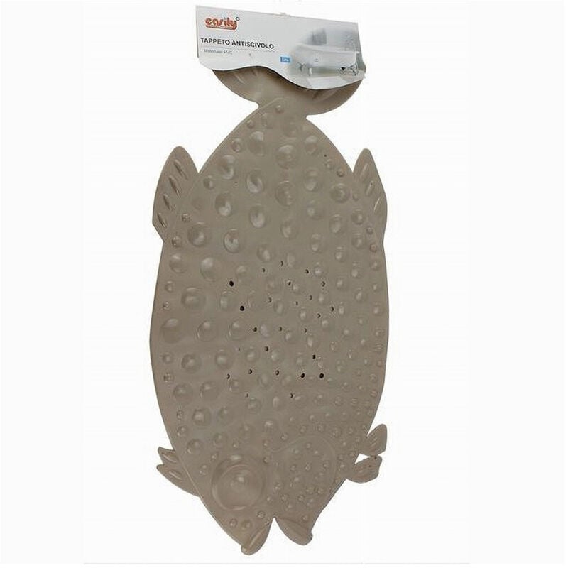 foto del prodotto trade shop traesio - cleafe - tappeto tappetino pvc pesce beige antiscivolo vasca bagno doccia 74 x 36cm 59615 -