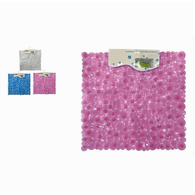 foto del prodotto trade shop traesio cleafe tappeto tappetino quadrato antiscivolo per vasca da bagno doccia 50 x 50cm 59322 
