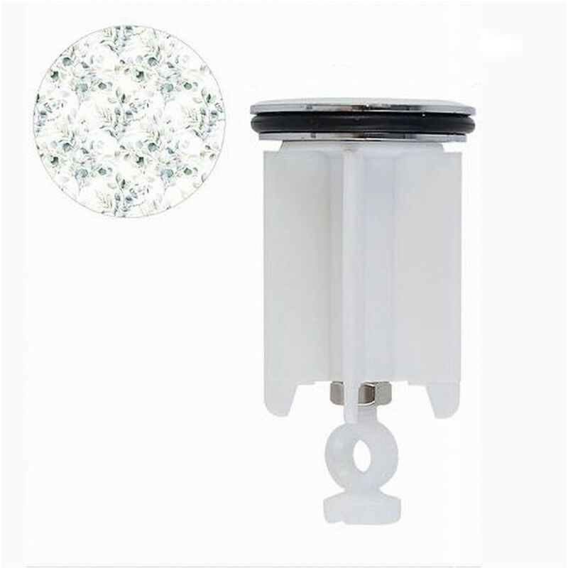 foto del prodotto trade shop traesio cleafe tappo lavandino bagno lavabo bidet universale 40mm con motivo fiori foglie 87279 