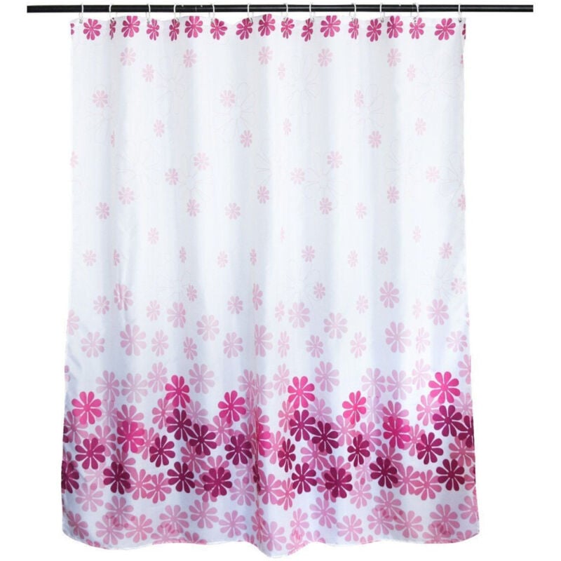 foto del prodotto trade shop traesio - cleafe - tenda doccia antimuffa fantasia impermeabile 180x180cm con anelli bagno -