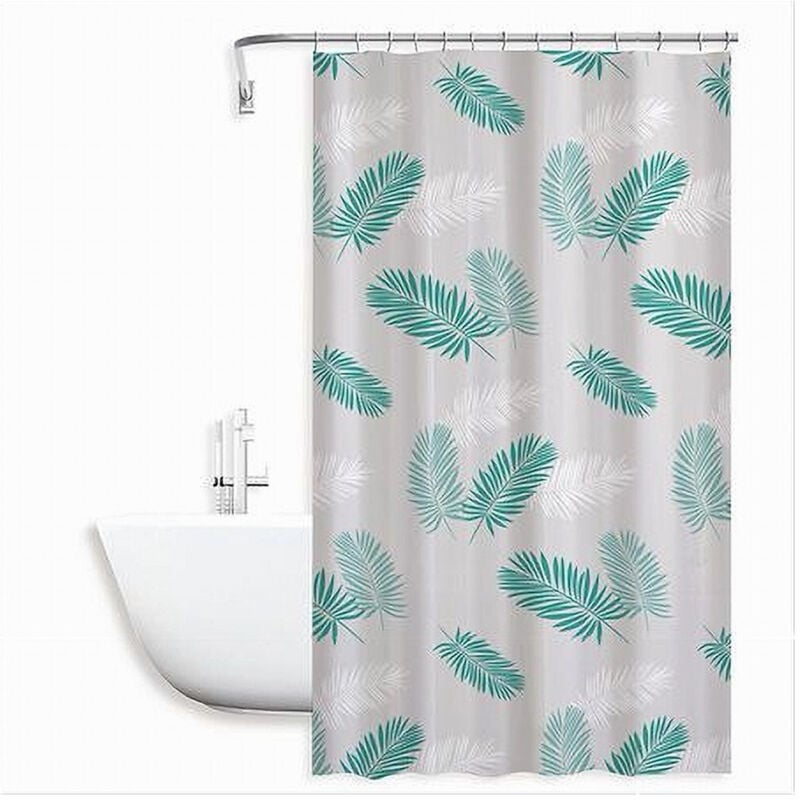foto del prodotto trade shop traesio cleafe tenda doccia antimuffa impermeabile 180 x 200 cm con anelli bagno piume 59517 