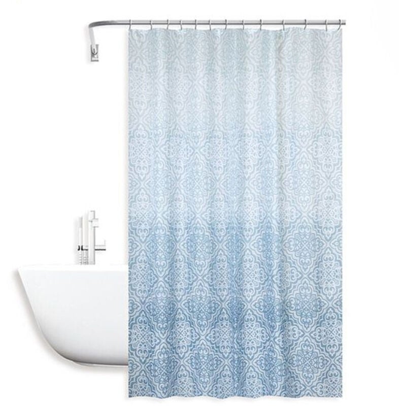 foto del prodotto trade shop traesio cleafe tenda doccia antimuffa impermeabile 180x200cm con 12 anelli bagno maioliche 87034 
