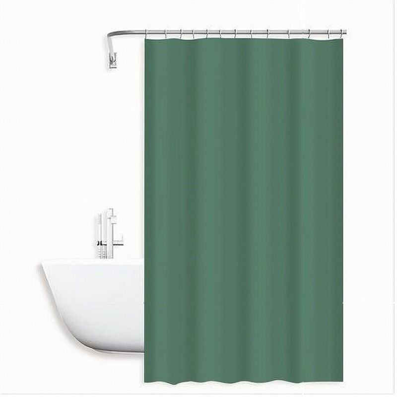 foto del prodotto trade shop traesio cleafe tenda doccia antimuffa impermeabile peva 180x200 cm con anelli bagno verde 79712 