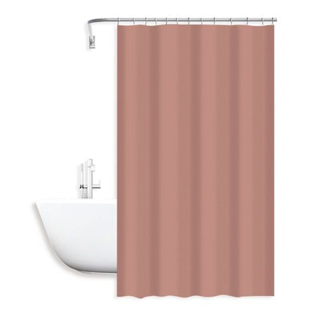 foto del prodotto trade shop traesio cleafe tenda doccia antimuffa impermeabile peva 240 x 200cm con anelli bagno rosa 79711 