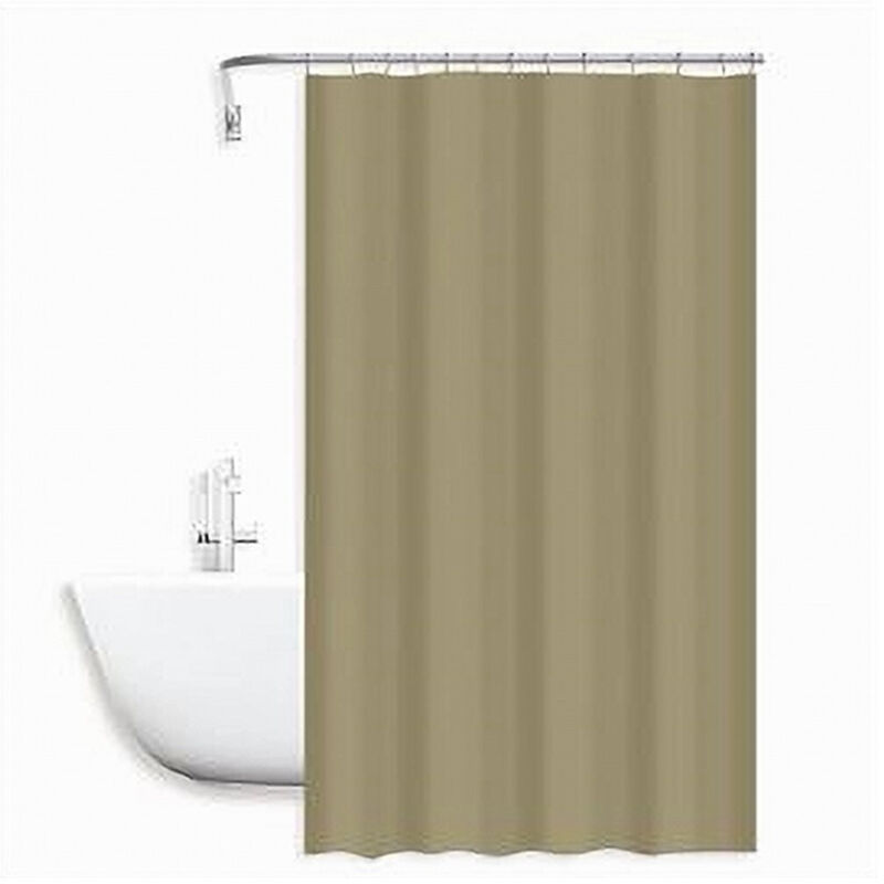 foto del prodotto trade shop traesio cleafe tenda doccia antimuffa impermeabile peva 240x200cm ganci anelli bagno beige 79715 