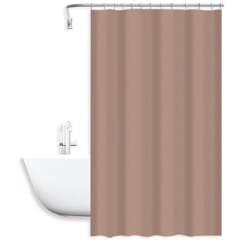 foto del prodotto trade shop traesio cleafe tenda doccia antimuffa impermeabile poliestere 180x200cm con anelli ganci bagno 79857 