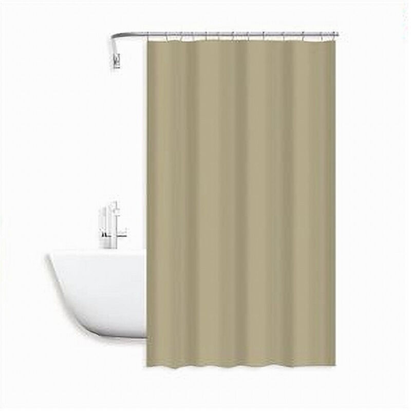 foto del prodotto trade shop traesio cleafe tenda doccia antimuffa impermeabile poliestere 180x200cm ganci bagno beige 79859 