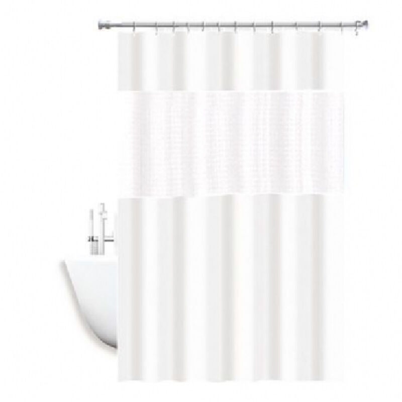 foto del prodotto trade shop traesio cleafe tenda doccia vasca impermeabile antimuffa bianco giuntura 180 x 200 cm 3d 52133 