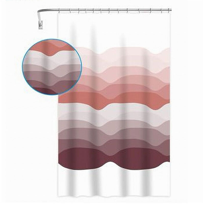 foto del prodotto trade shop traesio - cleafe - tenda per doccia vasca bagno con 12 ganci gradazioni di colore 240 x 200cm 87574 -