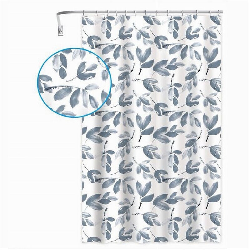 foto del prodotto trade shop traesio cleafe tenda per doccia vasca bagno con 12 ganci motivo rametti foglie 180x200 cm 87577 