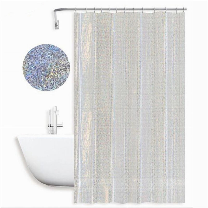 foto del prodotto trade shop traesio cleafe tenda per doccia vasca da bagno design astratto con 12 ganci 180 x 180 cm 87187 
