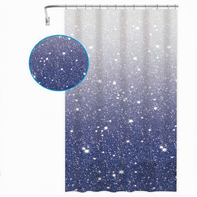foto del prodotto trade shop traesio cleafe tenda per doccia vasca da bagno galassia impermeabile 240x200cm con anelli 79219 