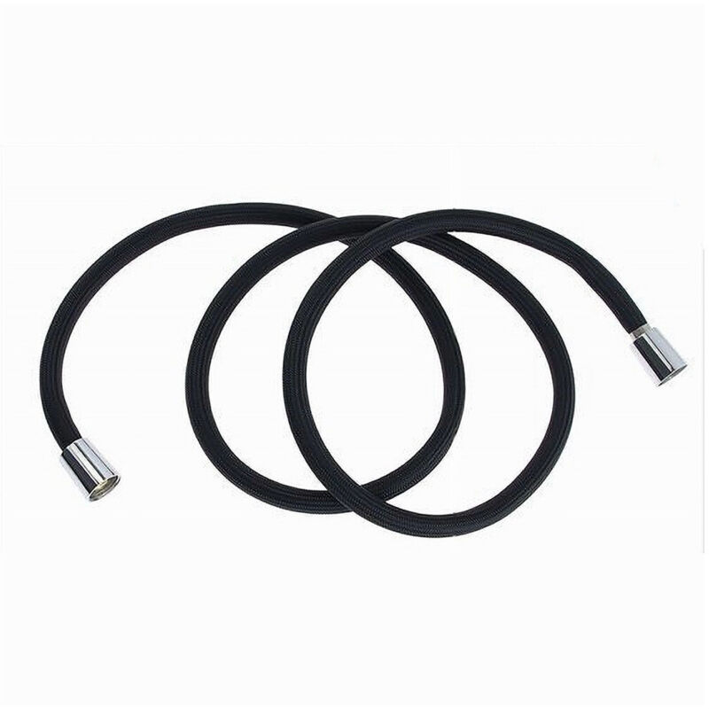 foto del prodotto trade shop traesio cleafe tubo doccia flessibile 1.5 mt nero opaco 150 cm bagno laccio doccetta box 87287 