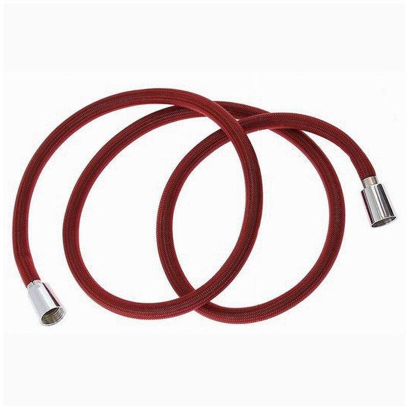 foto del prodotto trade shop traesio cleafe tubo doccia flessibile 1.8 metri rosso 180cm laccio bagno per doccetta box 87282 
