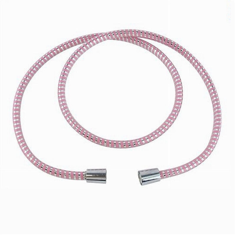 foto del prodotto trade shop traesio - cleafe - tubo laccio flessibile doccia 2metri laccio pvc rivestimento rosa ricambio 87295 -