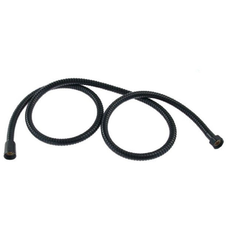 foto del prodotto trade shop traesio cleafe tubo laccio flessibile doccia doccetta vasca bagno 1.5 mt universale 87135 nero 