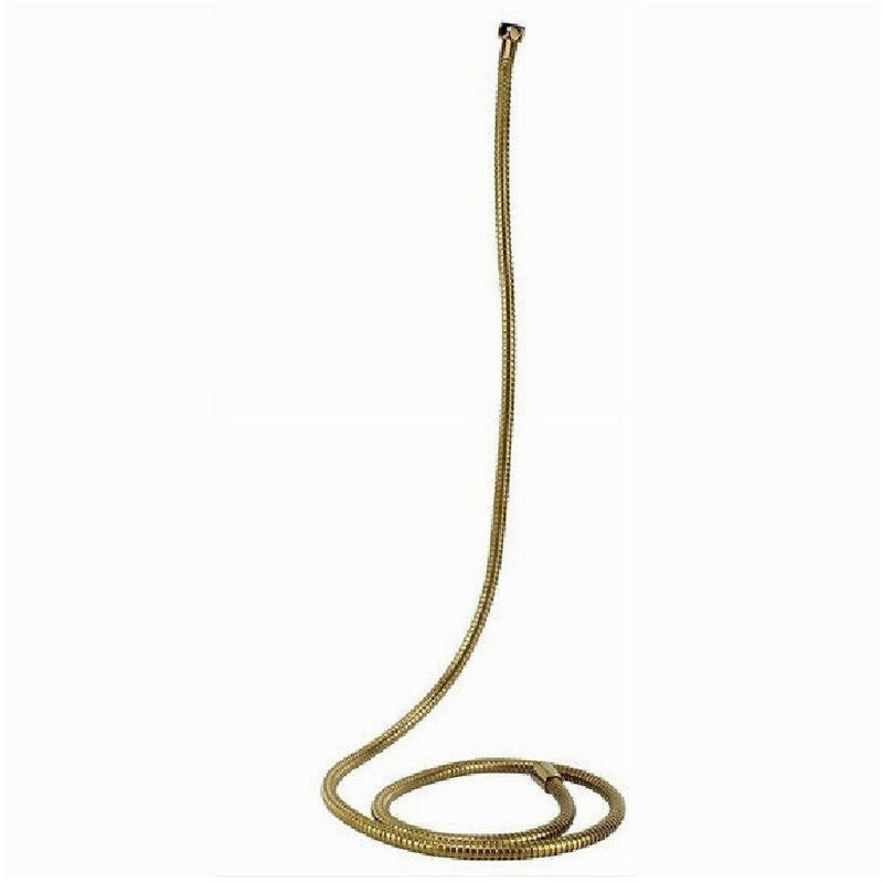 foto del prodotto trade shop traesio cleafe tubo laccio flessibile doccia doccetta vasca bagno 2 mt universale 59536 dorato 
