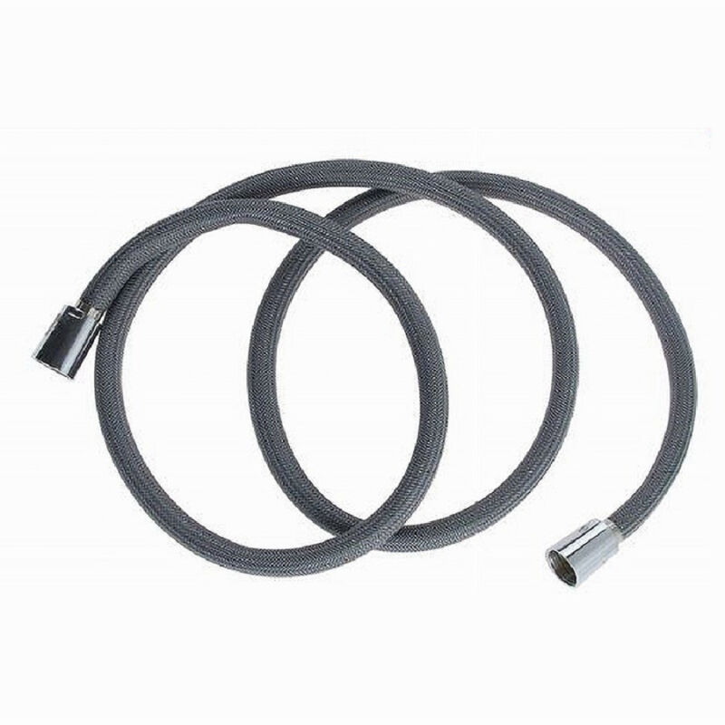 foto del prodotto trade shop traesio cleafe tubo per doccia flessibile 2 metri grigio 200 cm bagno laccio doccetta box 87286 
