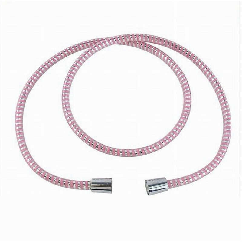 foto del prodotto trade shop traesio - cleafe - tubo ricambio laccio flessibile doccia 1.5 mt laccio pvc rivestimento rosa 87293 -