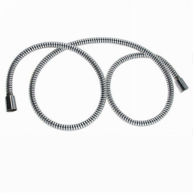 foto del prodotto trade shop traesio - cleafe - tubo ricambio laccio flessibile doccia cromo universale per doccetta 1.5mt 87299 -