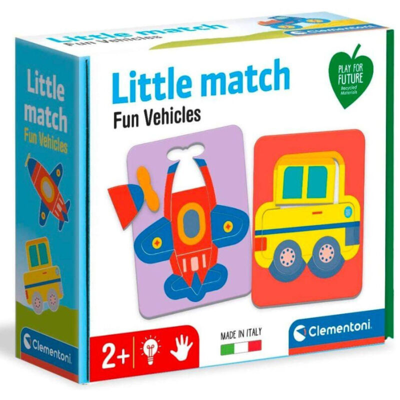 foto del prodotto trade shop traesio clementoni little match puzzle ad incastro tema veicoli gioco per bambini 2 