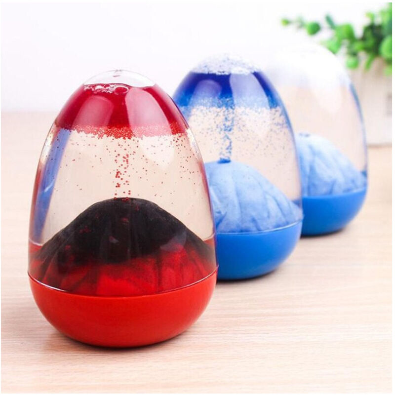 foto del prodotto trade shop traesio clessidra in vetro con effetto eruzione vulcano liquido idea regalo decorazione 