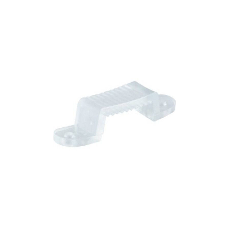 foto del prodotto trade shop traesio clip di fissaggio da 11 mm in silicone strisce a led confezione da 20 pz u 11mm 