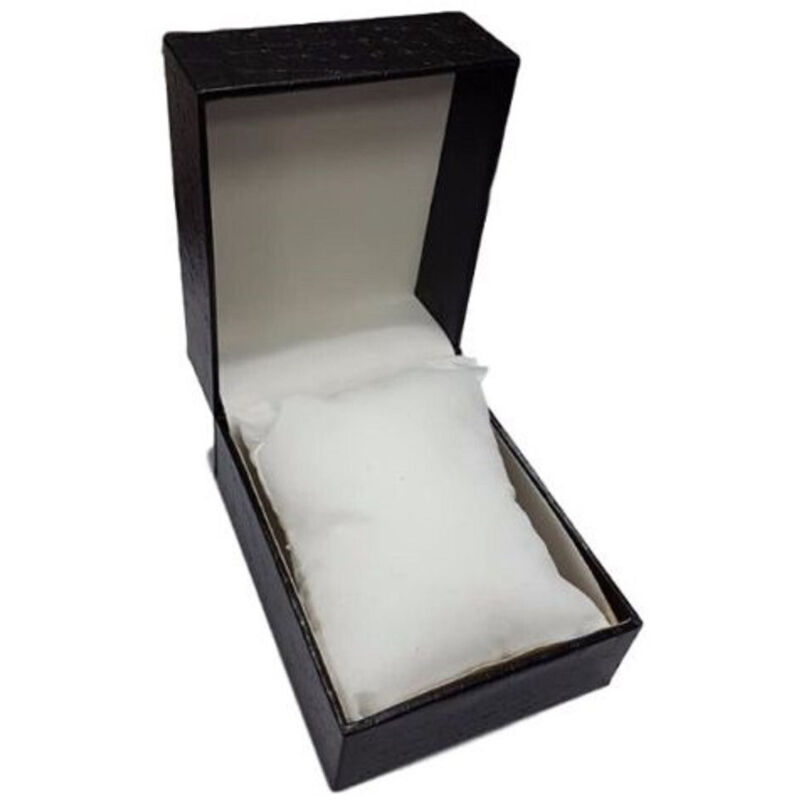 foto del prodotto trade shop traesio cofanetto scatolo confezione astuccio cuscino orologio bracciale croco nera 