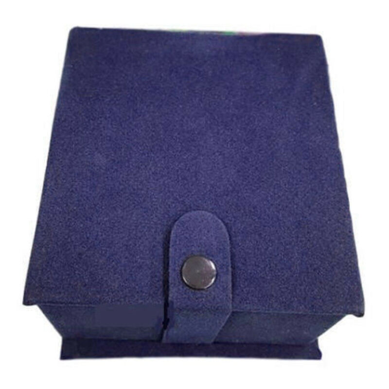 foto del prodotto trade shop traesio cofanetto scatolo confezione astuccio cuscino per orologio velluto blu 