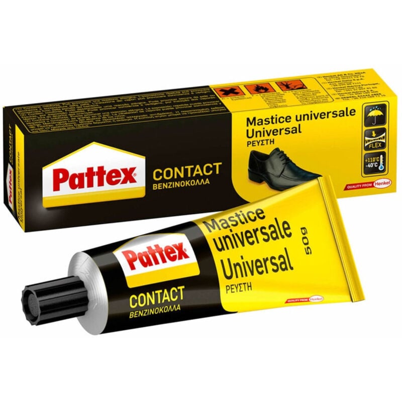 foto del prodotto trade shop traesio colla mastice universale per gomma cuoio sughero legno stoffa pattex contact 50 