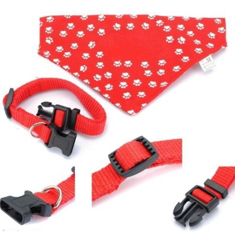 foto del prodotto trade shop traesio collare con bandana fazzoletto regolabile per cane cani tutte le taglie fashion 