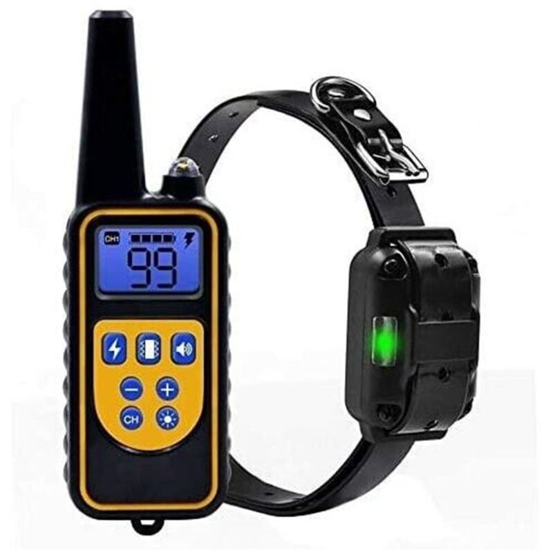 foto del prodotto trade shop traesio collare da addestramento per cani antiabbaio telecomando ricaricabile ipx7 impermeabile 
