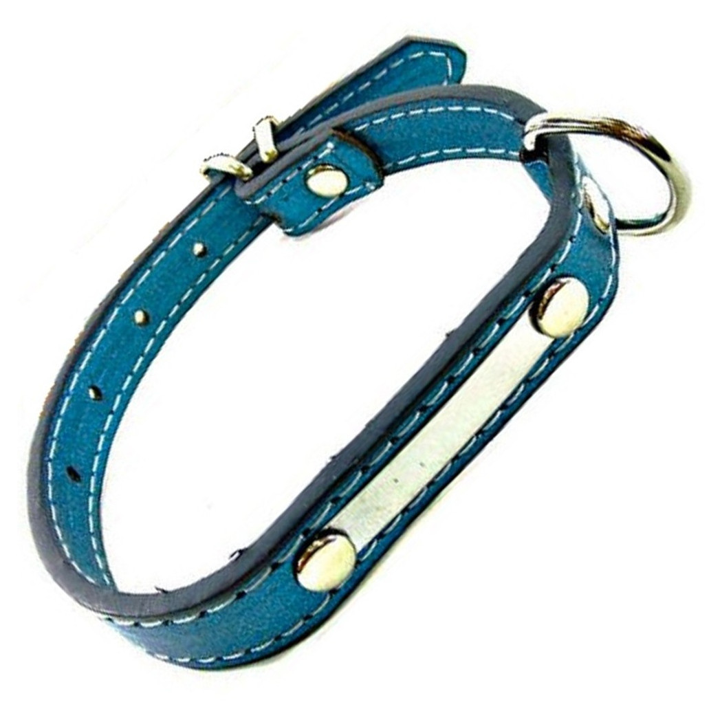 foto del prodotto trade shop traesio collare per cane in cuoio con decorazioni chiusura a cinta 34x2 cm vari colori 